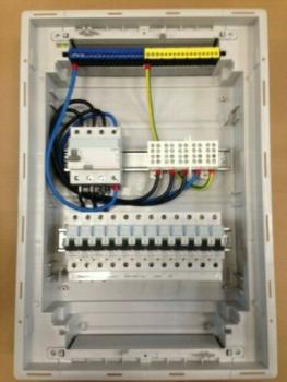 F-Tronic Unterputzverteiler mit Tür 4-reihig UPV48 (7210031) ANSCHLUSSFERTIG verdrahtet mit Klemmblock (#1)